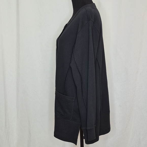 Wild Palms Black 100% Cotton Button-Down Cardigan - Size XL - Picture 2 of 11